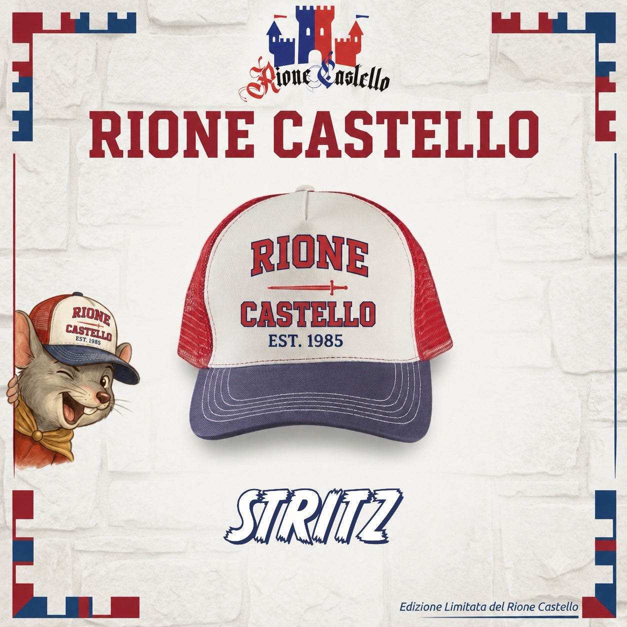 RIONE CASTELLO TRUCKER HAT