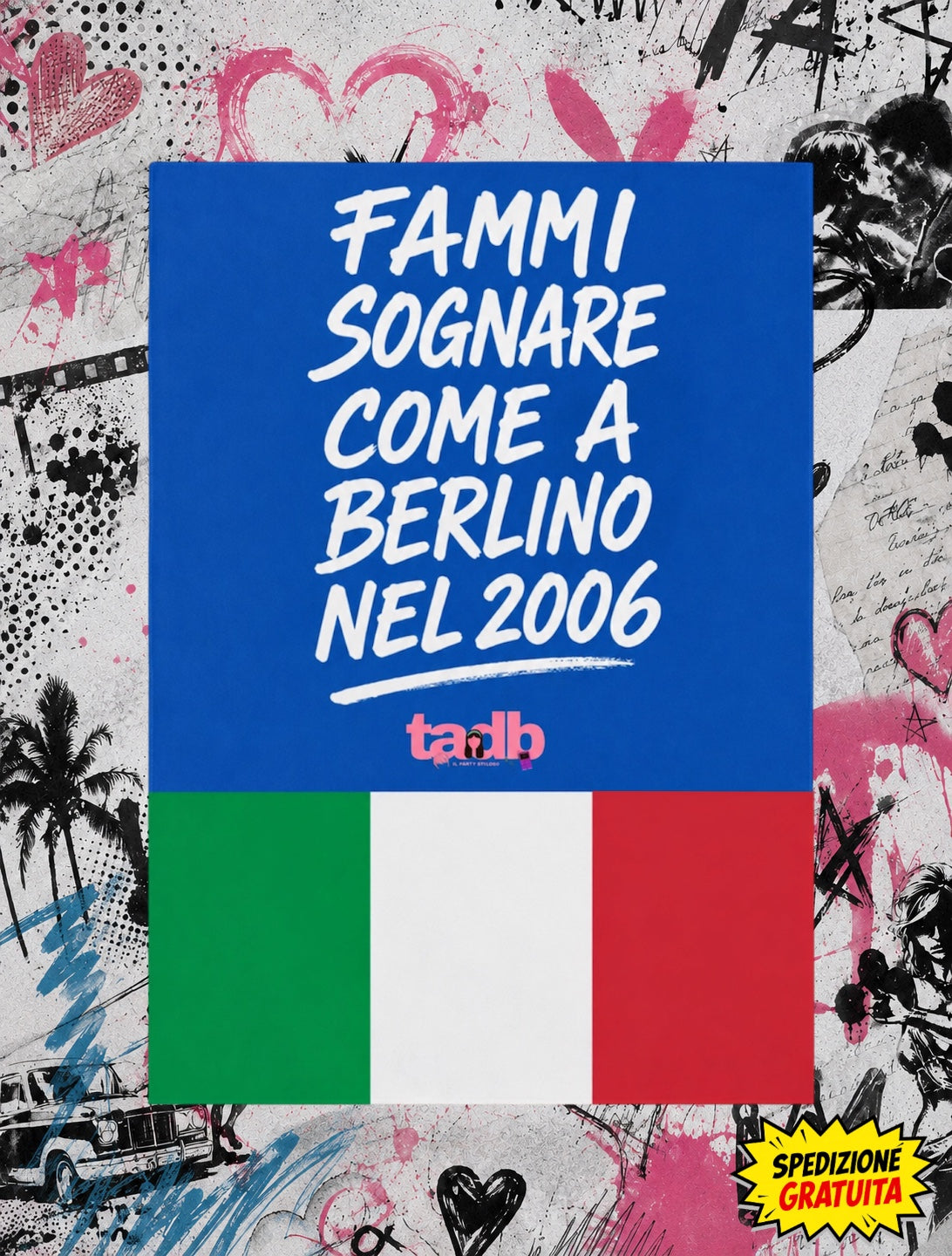ITALY WORLD CHAMPIONS 20th ANNIVERSARY - TELO MARE 100 X 150